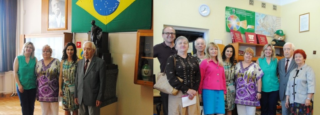 (Registro de visita institucional da Casa da Cultura Polônia Brasil ao Liceu Rui Barbosa em Varsóvia na Polônia / Fotos: acervo CCPB)